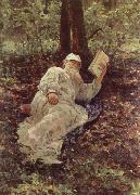 llya Yefimovich Repin Tolstoy Resting in the Wood oil painting
